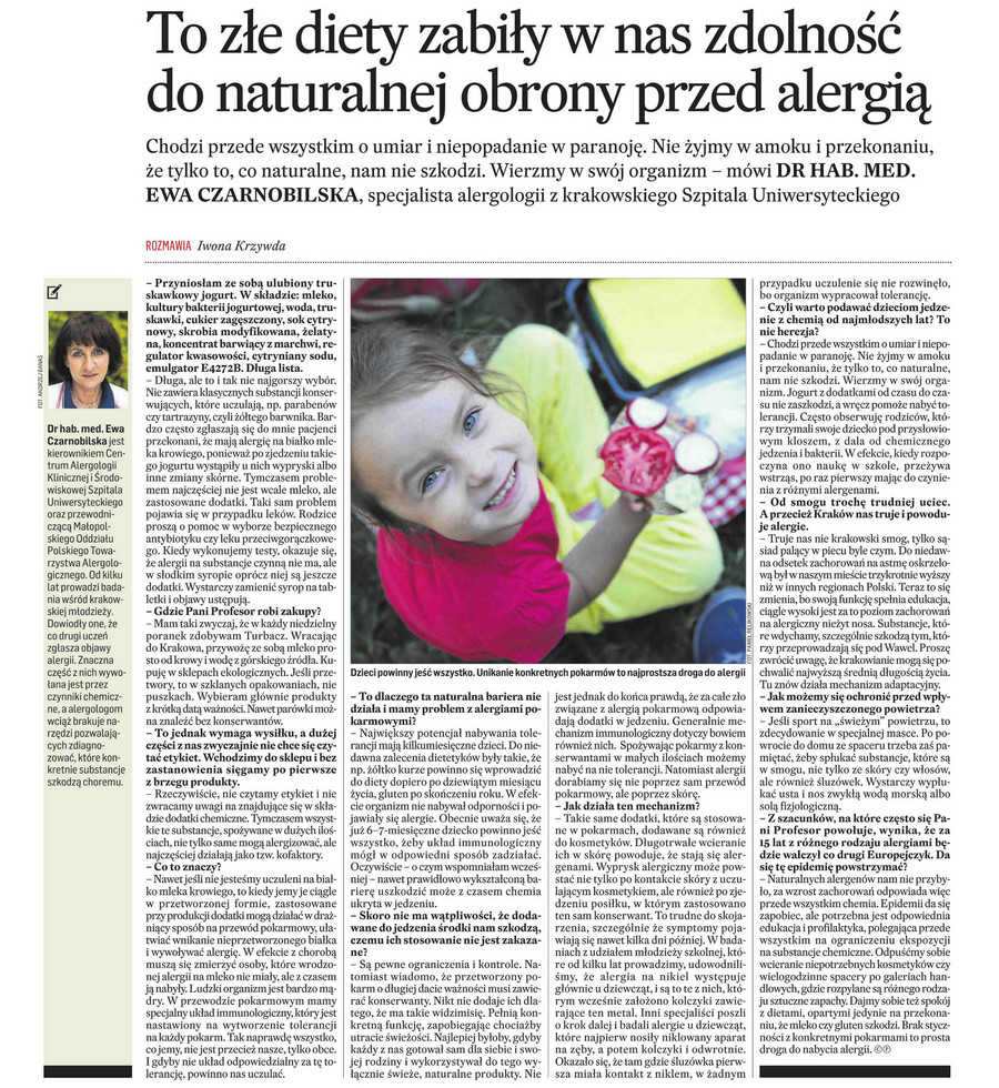 to zle diety zabily w nas zdolnosc do naturalnej obrony przed alergia