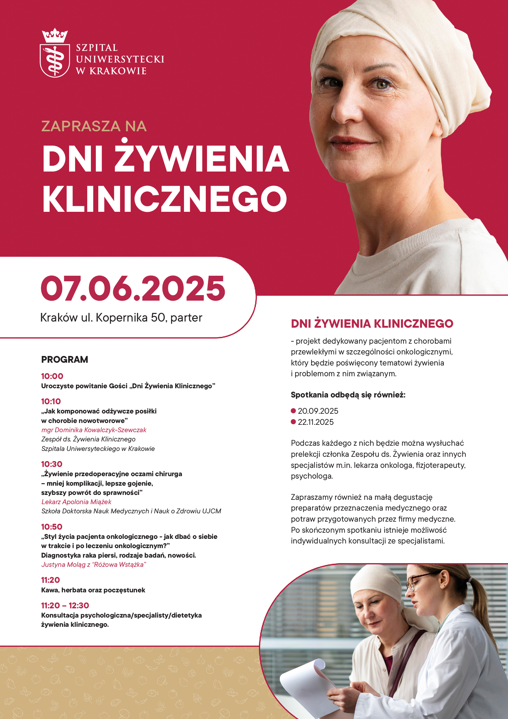 Dni Żywienia Klinicznego SU 7 czerwca 2024 roku o godz. 10:00