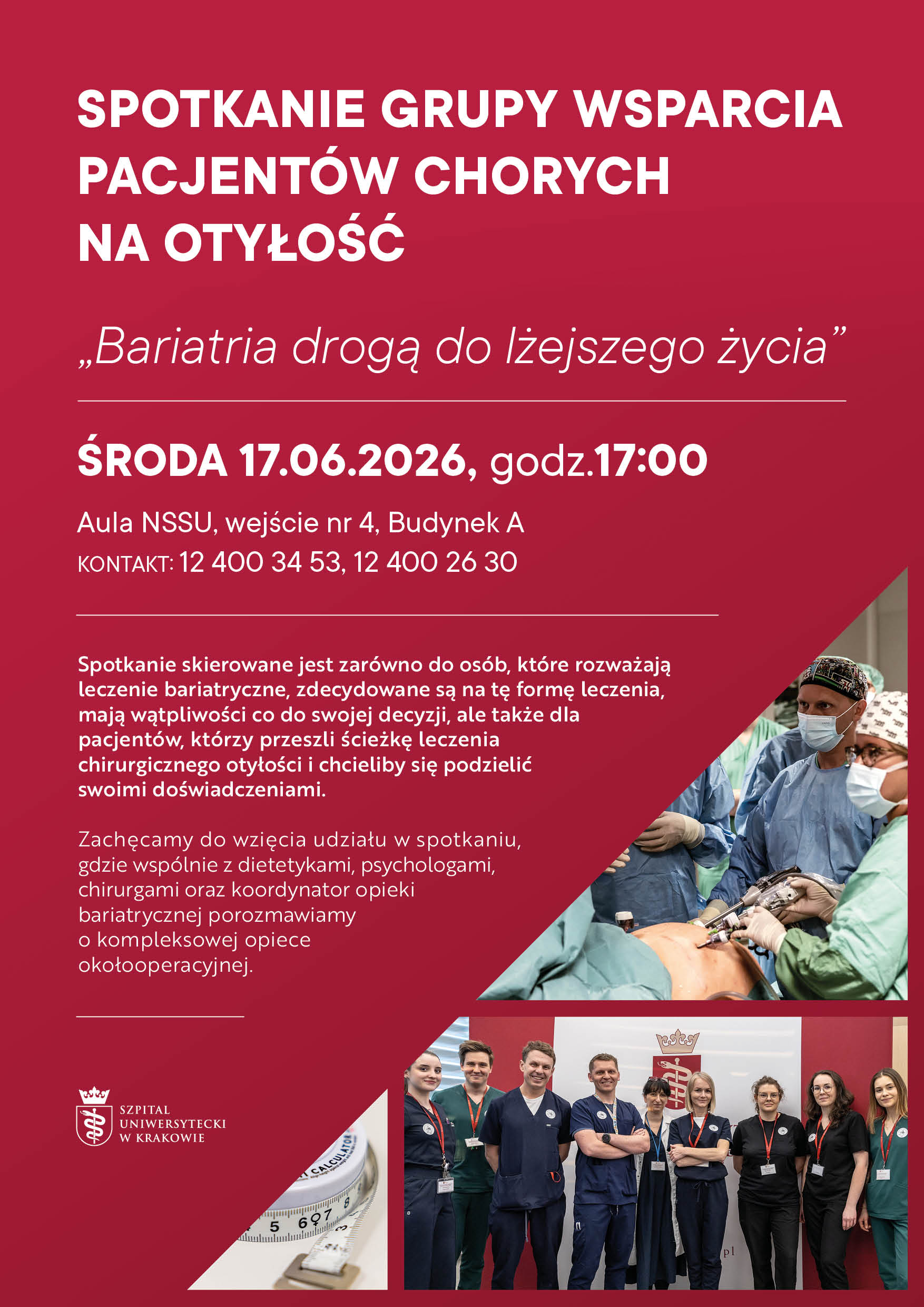 plakat - spotkanie bariatryczne
