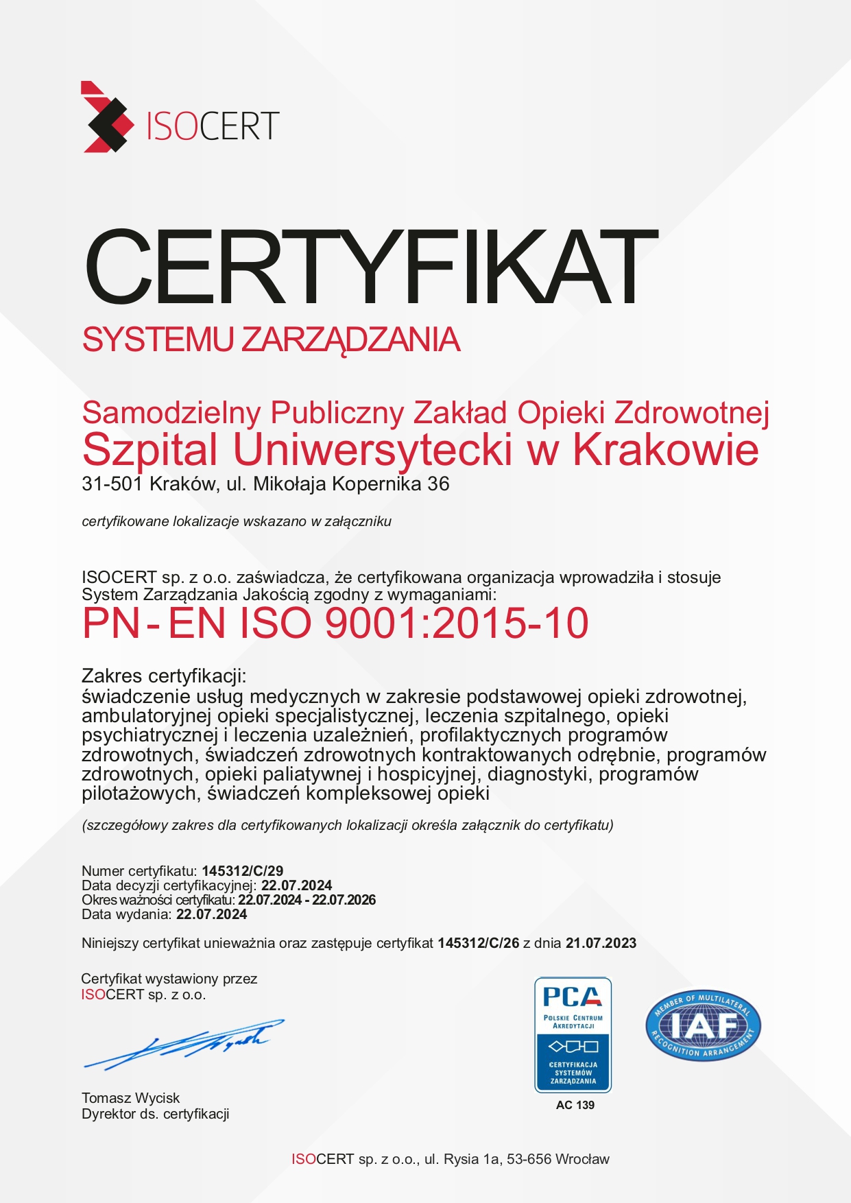 ISO 9001 System Zarządzania Jakością page 0001