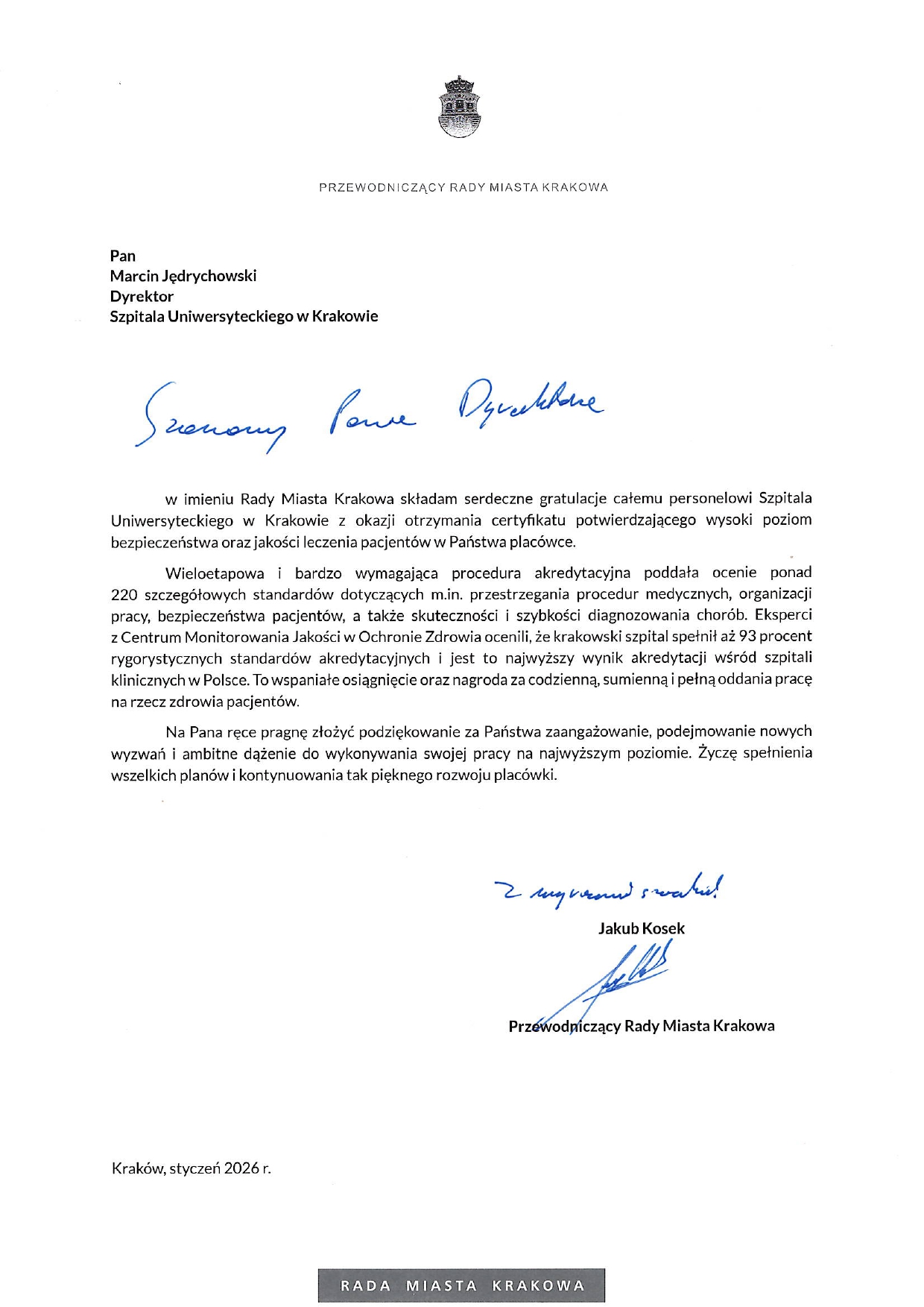 gratulacje od rady miasta Krakowa page 0001