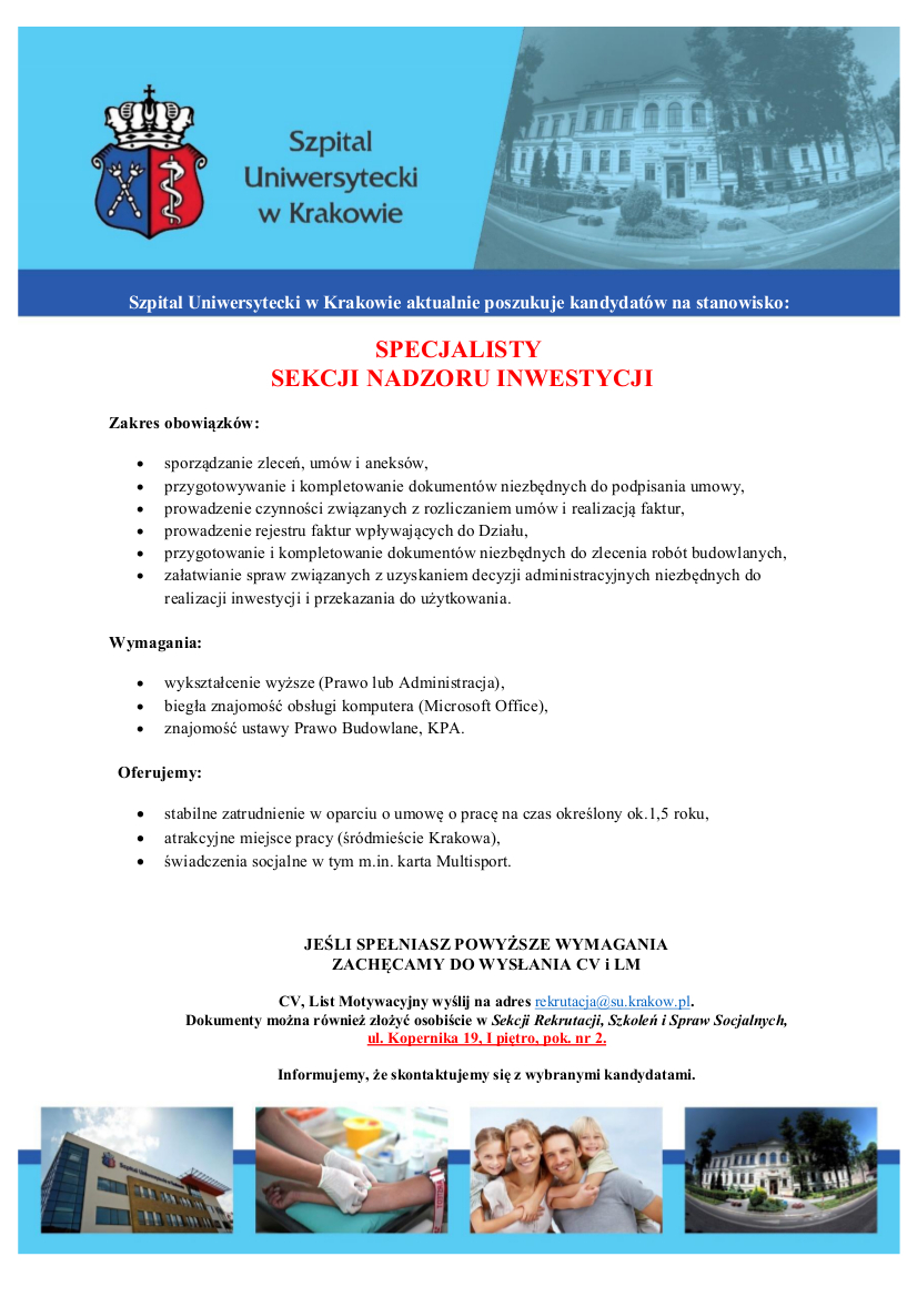 Specjalista nadzoru inwestycji