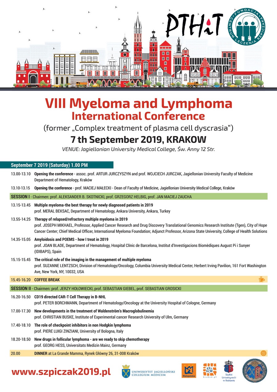 8th Myeloma and Lymphoma International Conference in Kraków 2019