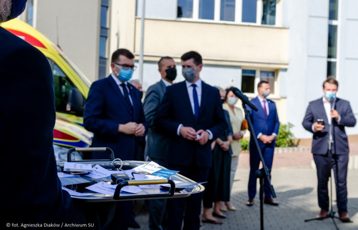Wicemarszałek Województwa Małopolskiego oraz Wojewoda Małopolski oraz Łukasz Smółka Wicemarszałek Województwa Małopolskiego