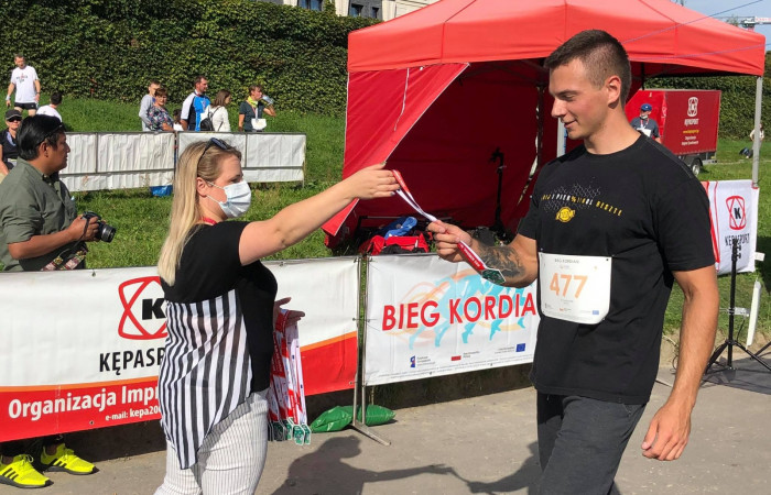 Bieg Kordian - uczestnicy dobiegają na metę
