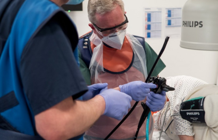 Zespół Zakładu Endoskopii podczas zabiegu