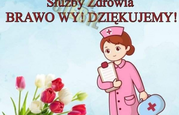 Rysunek dziecka - pielęgniarka